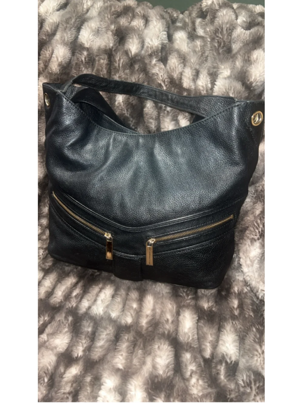 Women's Michael Kors Black Gold Hobo Bag One Size